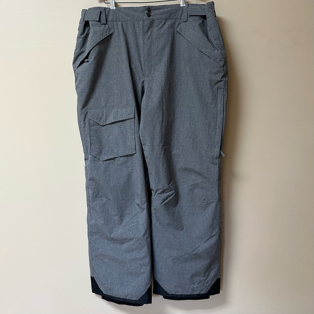 Pulse Men’s Gray Insulated Snow Ski Snowboarding Pants Size 2XL